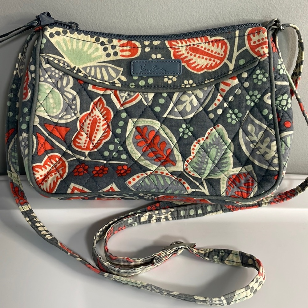 Vera Bradley Small Orange and Gray Purse